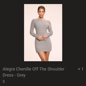 NWT Meshki chenille off shoulder dress